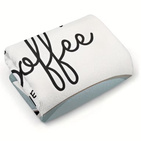 Love and Coffee Themed Kitchen Towel - Picture 3 of 4